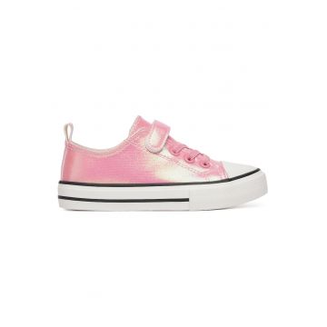Pantofi copii -  roz - material sintetic - cu sclipici -