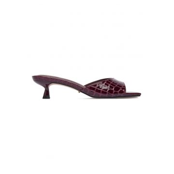 Pantofi dama -  animal print - rosu - material sintetic