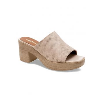 Pantofi dama -  bej - material textil - toc clasic -