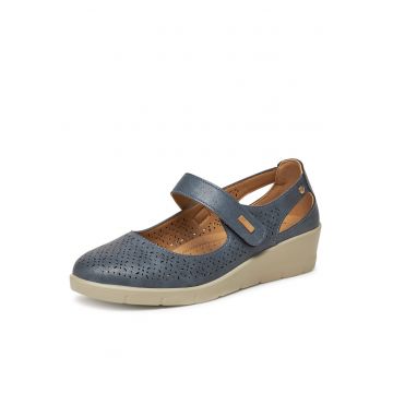 Pantofi dama -  bleumarin - sintetic - inchidere velcro