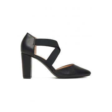 Pantofi dama -  material textil - negru -