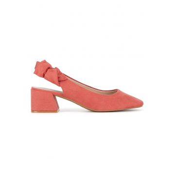 Pantofi dama -  material textil - rosu -