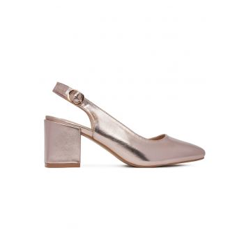 Pantofi dama -  piele ecologica - auriu