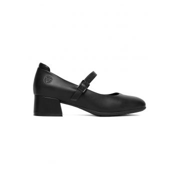 Pantofi dama -  piele ecologica - negri