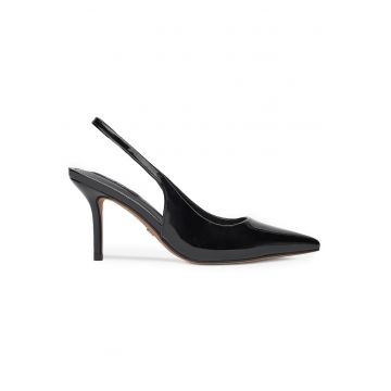 Pantofi dama -  piele ecologica - negru -