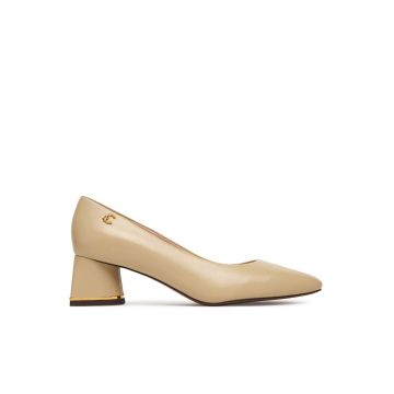 Pantofi dama -  piele naturala - bej