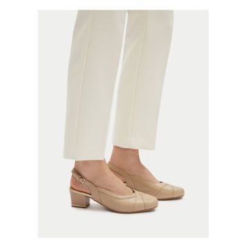 Pantofi dama -  piele naturala - bej -
