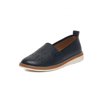 Pantofi dama -  piele naturala - bleumarin