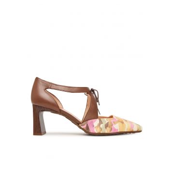 Pantofi dama -  piele naturala - clasic - maro