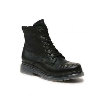 Pantofi dama -  piele naturala - fermoar - negru SB-80-12-001258 -