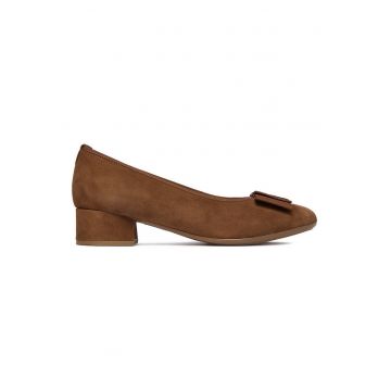 Pantofi dama -  piele naturala - maro -