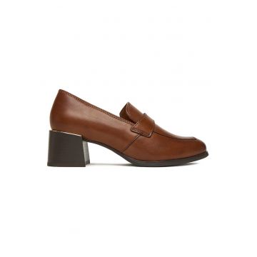 Pantofi dama -  piele naturala - maro -