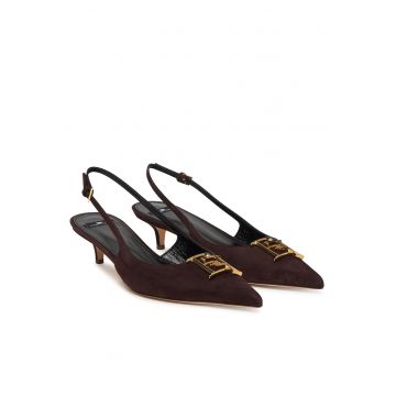 Pantofi dama -  piele naturala - maro
