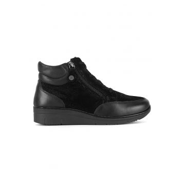 Pantofi dama -  piele naturala - negru -