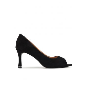 Pantofi dama -  piele naturala - negru -