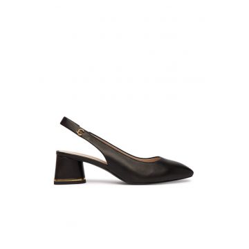 Pantofi dama -  piele naturala - negru -