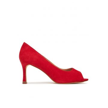 Pantofi dama -  piele naturala - rosu