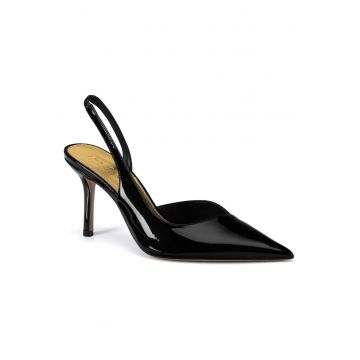 Pantofi dama -  piele naturala - toc stiletto - negru