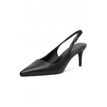 Pantofi dama -  piele naturala - toc stiletto - negru