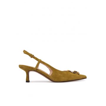 Pantofi dama -  piele naturala - verde -