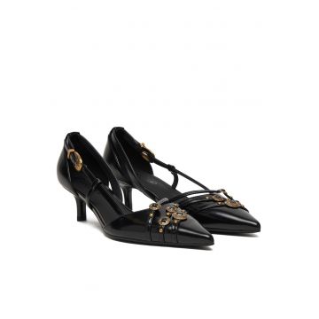 Pantofi dama SD0485 E037 -  Piele ecologica - Negru