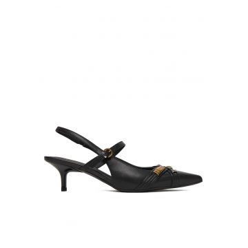 Pantofi dama SD0489 P003 -  Piele naturala - Negru -