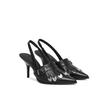 Pantofi dama SD0499 P001 -  Negru - Piele naturala