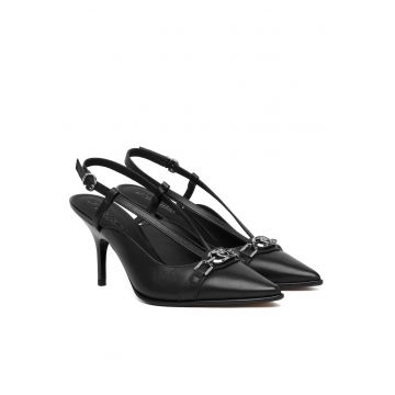 Pantofi dama SD0501 P003 -  Piele ecologica - Negru