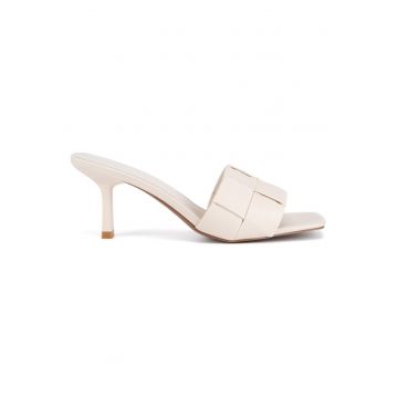 Pantofi dama -  stiletto - bej deschis - sintetic