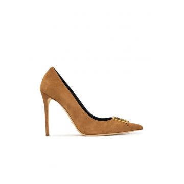 Pantofi dama -  stiletto - piele naturala - maro