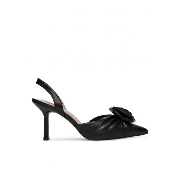Pantofi dama -  stiletto - sintetic - negru