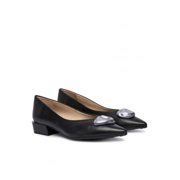 Pantofi de damă  piele premium - Negru