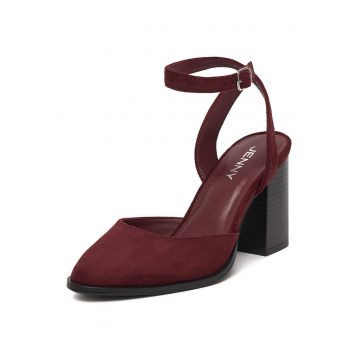 Pantofi eleganti -  clasic - rosu - textil