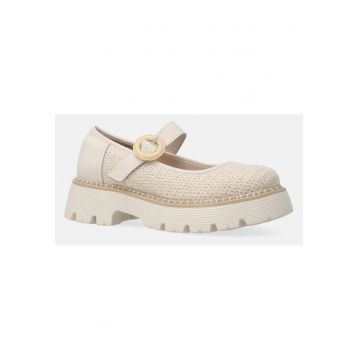 Pantofi Mary Jane din material textil cu talpa masiva