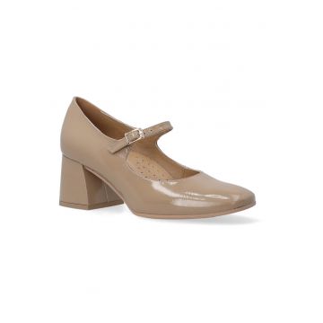 Pantofi Mary Jane din piele lacuita cu toc inalt