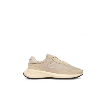 Pantofi pentru dama -  Textil/Piele intoarsa - Bej -