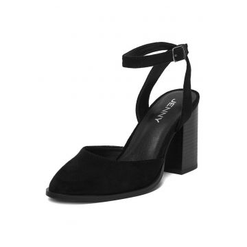 Pantofi pentru dama -  textil - toc clasic - negru