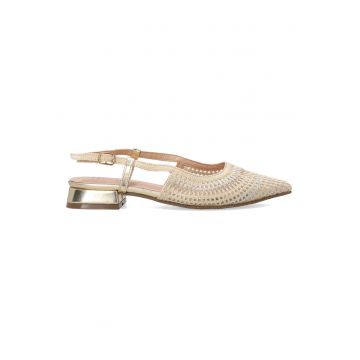 Pantofi slingback cu varf ascutit