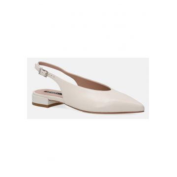 Pantofi slingback din piele cu varf ascutit