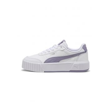Pantofi sport Carina Mia Jr cu insertii de piele - Alb/Violet deschis