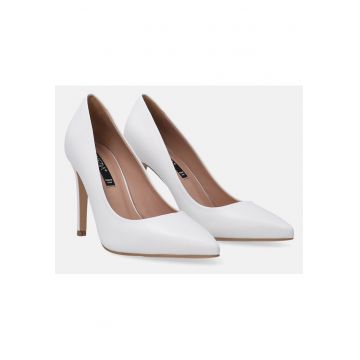 Pantofi stiletto din piele cu toc inalt
