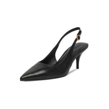 Pantofi  stiletto - negru - piele naturala
