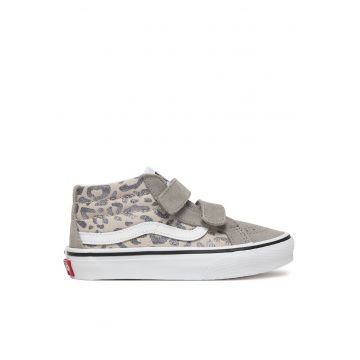 Adidasi copii -  piele naturala - gri - velcro