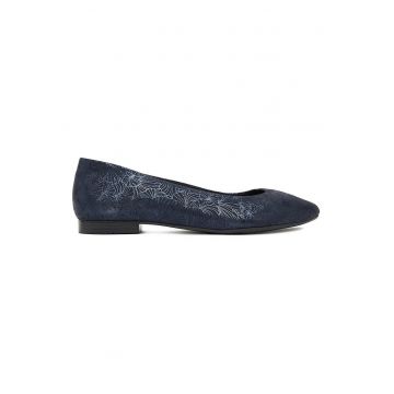Balerini dama -  piele naturala - albastru -