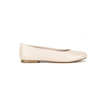 Balerini dama -  piele naturala - bej -