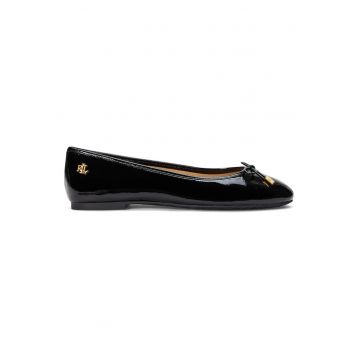 Balerini dama -  piele naturala - negru - design elegant -