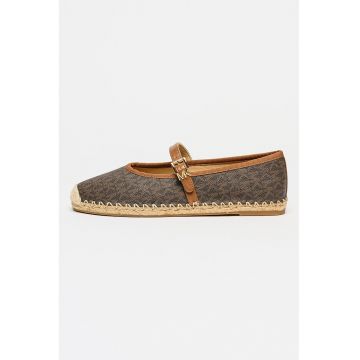 Balerini Mary Jane cu model monograma Lynn Signature - Maro