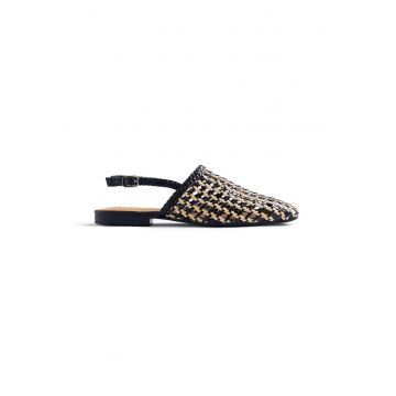 Balerini slingback cu decupaje Watkins - Negru