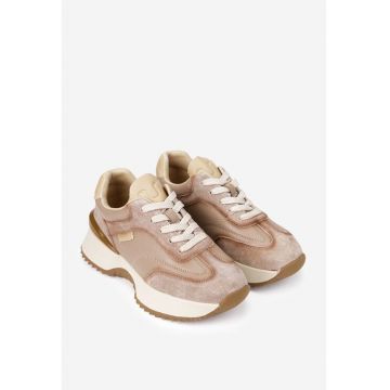 Pantofi  bej din piele - Bej
