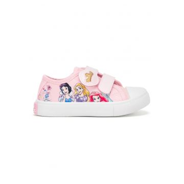 Pantofi copii -  cu LED-uri - roz - material textil - inchidere velcro